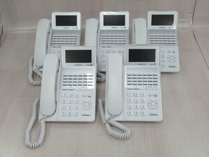 ΩZZO 1319 o 保証有 現行品！HITACHI integral X ET-24Xi-SDW 日立 24ボタン標準電話機 23年製 綺麗 5台セット・祝10000！取引突破！