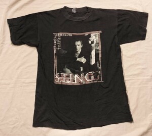 90年代 スティング バンドTシャツ 黒系 USA製 ロックTシャツ STING ツアーTシャツ