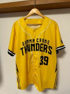 ☆新品未使用☆ 群馬クレインサンダーズ イエローベースボールシャツ Lサイズ YELLOW BASEBALL SHIRT 2024 GUNMA CRANE THUNDERS 背番号 39