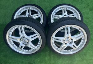 DURANDAL WORK (2本:225/40ZR19 93Y 19×8.5J +43)(2本:235/40ZR19 96Y 19×9.5J +55)(4本:2018年製)(PCD:114.3)