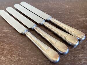 クリストフル　純銀メッキ製サイドナイフ　4本　20.5cm/434-1
