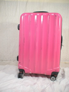 1723　TRAVELCAR　ピンク　TSAロック付　スーツケース　キャリケース　旅行用　ビジネストラベルバック