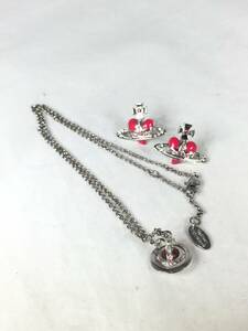 【AK-05】中古品 ★1スタ★ 2点セット売り Vivienne Westwood ヴィヴィアンウエストウッド ピアス&ネックレス レディース アクセサリー