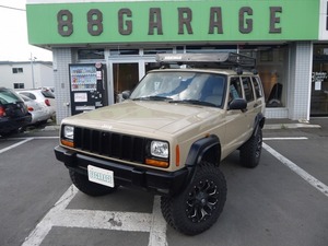 【諸費用コミ】:2000年 チェロキー リミテッド 4WD リフトUP ナビ BC ベージュ塗装