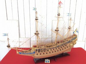 【木製帆船模型/WASA 1628/ヴァーサ(ワサ)/スウェーデン海軍戦列艦/軍艦/軍船】ホビー趣味コレクションオブジェ置物