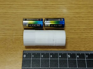 CR1632対応　マイク用12V電池簡易アダプター PrimoEMU4520など 4LR44×2本で駆動のコンデンサーマイクなどに ①