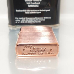 未使用 Zippo ジッポ ジッポー 2022年限定品 カッパー SOLID COPPER 純銅 無垢 ブラックユニット オイルライター USA製 オリジナル箱付