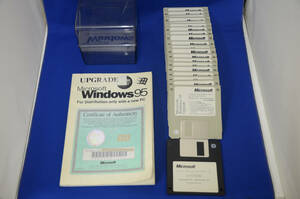 希少★Microsoft マイクロソフト OS Windows 95 PC/AT互換機対応 2HD FD アップグレード版 IE2.0付 21枚セット■正規ID マニュアル付