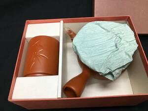 贈　93★　保管品　★　朱泥　茶器セット　急須　湯呑　煎茶器　茶器　和食器