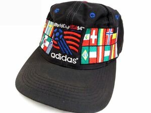 アディダス製 1994年サッカーワールドカップアメリカ大会 ベースボールキャップ　出場国 国旗刺繍　バックスナップ