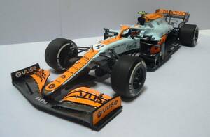 ★電子タバコ仕様★ミニチャンプス 1/18 マクラーレン MCL35M ランド・ノリス 2021年 モナコGP 3位入賞