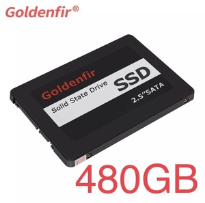 【最安値！】SSD Goldenfir 480GB SATA / 6.0Gbps 新品 2.5インチ 高速 NAND TLC 内蔵 デスクトップPC ノートパソコン ブラック