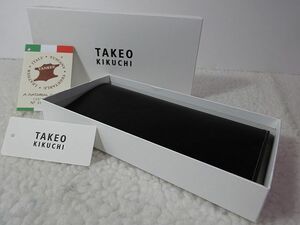 【新品/本物】TAKEO KIKUCHI（タケオキクチ）牛革/長財布/黒 ￥16,500-☆★☆