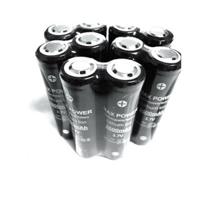 MAXPOWER18650リチウムイオン充電池保護回路付き10本/PSE 懐中電灯 充電池 LED懐中電灯 バッテリー