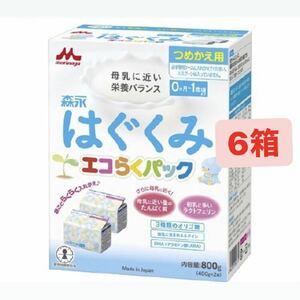 森永 はぐくみ エコらくパック つめかえ用 800g 6箱