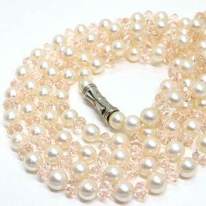 TASAKI(田崎真珠)《アコヤ本真珠ロングネックレス》M 68.6g 約6.5-7.0mm珠 約119cm pearl necklace ジュエリー jewelry DD0/EF0