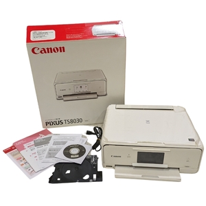 Canon インクジェットプリンター TS8030 ホワイト ジャンク品 電源入り確認済み 