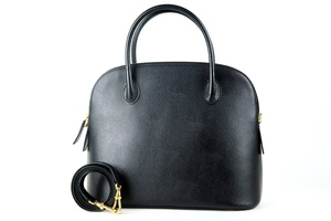 【美品】CELINE セリーヌ ボリード型 2WAYショルダー ハンドバッグ ブラック ブランド鞄【IM38】