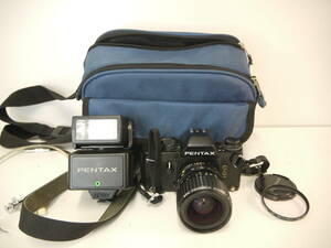 591 PENTAX LX smc PENTAX-A ZOOM 1:4 35-70mm ペンタックスLX フィルムカメラ ストロボ/カメラバッグ付