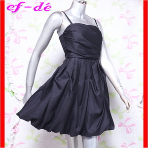 カラードレス　ef-de　フランドル　横ファスナー　編み上げ　フォーマルワンピース　発表会　舞台衣装　中古　濃いグレー