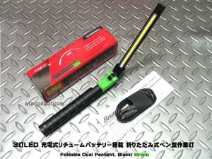 スナップオン(Snap-on) 充電式リチュームバッテリー3灯ＬEＤ搭載 ペン型ライト ECPND032GJ (Green)新品