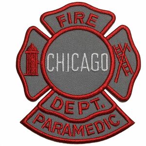 CFD シカゴ消防局 パラメディック ワッペン ライトグレー