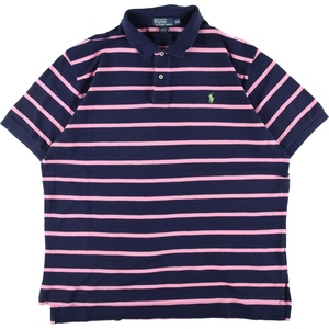 古着 ラルフローレン Ralph Lauren POLO by Ralph Lauren 半袖 ボーダー ポロシャツ メンズXL /eaa332741