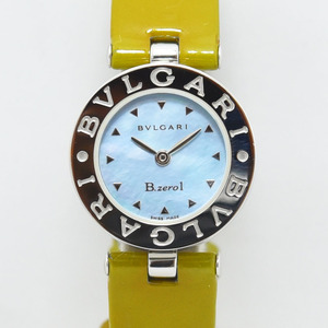 ブルガリ 時計 レディース BVLGARI ビーゼロワン BZ22S B.zero1 クォーツ SS ステンレス エナメル ブルーシェル 軽仕上げ 中古