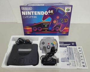 ゲーム機本体 / ニンテンドー64 / Nintendo / 動作確認済 / 箱,コントローラ,ACアダプタ,取説付 /NUS-001/酒々井店出荷・同梱不可【A090】