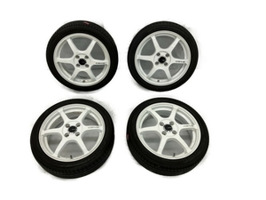 【引取限定】Lehrmeister CS-V6 / YOKOHAMA TIRE BluEarth-A AE50 乗用車用 タイヤ ホイール 4本 セット 中古 直 C8111020