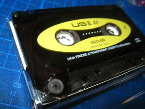 7使用済み　中古　 カセットテープ　日立Maxell　US2　Type2　ハイポジ　46分 　1本　爪あり　No.1256