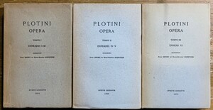 r0424-1.PLOTINI OPERA 3巻(1~6)/洋書:ラテン語/ギリシャ語/プロティノス/作品集/古代ローマ/哲学/思想/ネオプラトニズム/