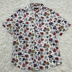 極美品 定価2.6万▼ 日本製 ポールスミス コレクション　鮮やか 花柄シャツ 半袖 Mサイズ PaulSmith COLLECTION アロハシャツ フラワー