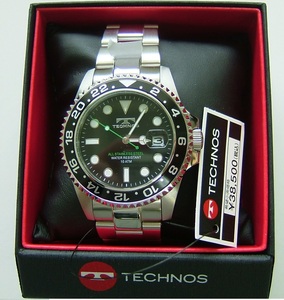 TECHNOS テクノス　メンズ腕時計　TSM412SB　ブラック