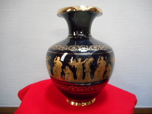 花器　花瓶　ギリシャ　HAND MADE IN GREECE 24K GOLD S 1,SPYROPOULOS 香蘭社　大型　茶器　生花　茶碗　深川製磁　ノリタケ　等　