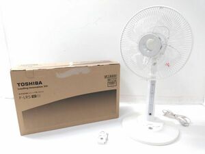 ◆ 動作品 TOSHIBA 東芝 扇風機 30cm リビング F-LR5 ホワイト 家電 空調 リモコン付き 0507D6 @140 ◆