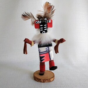 ズニ カチナ人形 ダンサー Wood Carrier/Yamuhakto シャラコの儀式 踊り ネイティブ・アメリカン/インディアン 精霊 ハンドメイド
