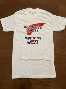 未使用 ビンテージ Red Wing Made in USA レッドウィング アメリカ製 Tシャツ 綿ポリ デッドストック Irish setter エンジニア ブーツ 好