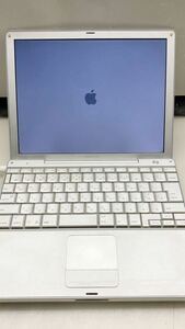 【確認動画】 63001 Apple PowerBook G4 A1104 本体のみ 通電確認 中古
