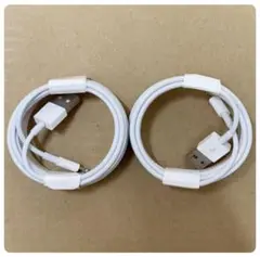 2本1m iPhone 充電器 Apple純正品質 白 白 品質 白 (4Vw)