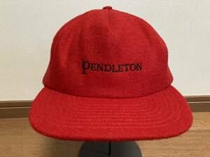 未使用 デッドストック 80s 90s USA製 PENDLETON ペンドルトン OutdoorsMan ウールキャップ CAP 帽子 アウトドア