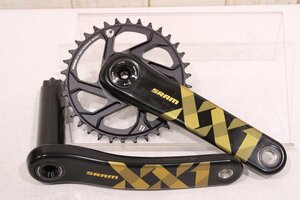 ★SRAM スラム XX1 170mm 34T 6mmオフセット 未使用チェーンリング付属 1x12s カーボンクランクセット 美品