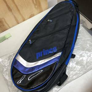 ⑤ Prince GM226 ラケットバッグ 黒 青 中古 未使用 長期保管品 テニス tennis bag ラケット