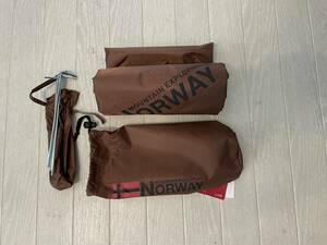 新品　Geographcal NORWAY 完全防水テントマット　グランドシート　タープ　固定ペグ付き　Lサイズ