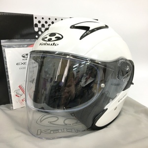 OGK KABUTO EXCEED ジェットヘルメット 2022年製 美品 PINLOCKシート装着 除菌消臭済 XLサイズ ホワイト カブト バイク用品 N18996H●