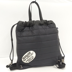 【中古】MONCLER ２WAY バックパック ハンドバッグ ナイロン ブラック 3012210