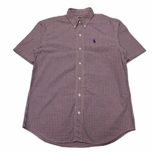 Polo Ralph Lauren ポロラルフローレン 半袖ボタンダウンシャツ 刺繍 チェック 170