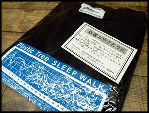 G① 送料無料 希少 非売品 Plastic Tree プラスティックトゥリー ロッキンF 懸賞当選品 プリント 半袖 Tシャツ カットソー バンド バンT 黒