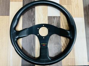 中古美品　italvolanti イタルボランテ ステアリング 赤ステッチ　35cm IMOLA R イモラR 当時物 街道レーサー 旧車