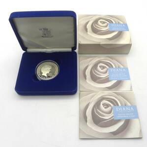 ダイアナ妃追悼記念 5ポンド銀貨　SV925 プルーフ銀貨 Sterling Silver 1999年 28.2g　箱付　6241